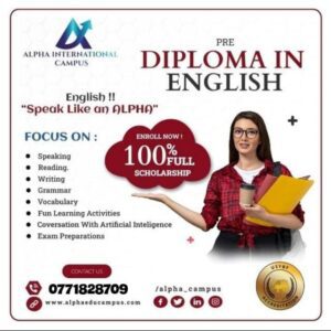 Alpha International Campus - (Pre) Diploma in English - Alpha International Campus - Kattankudy Ads (KKY ADS)