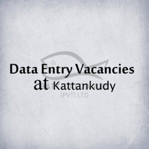Data Entry Vacancy - Data Entry தேவை - காத்தான்குடி - Kattankudy Ads (KKY ADS)