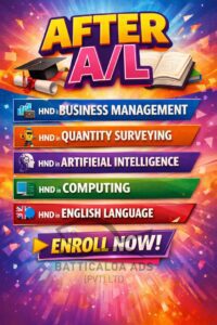 Hnd In Business Management - 📚 A/L முடிவுகளால் குழப்பமா..? கவலை வேண்டாம் ! - Kattankudy Ads (KKY ADS)
